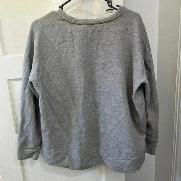 athleta grey pullover sweatshirt with zipper accents - Picture 6 of 6